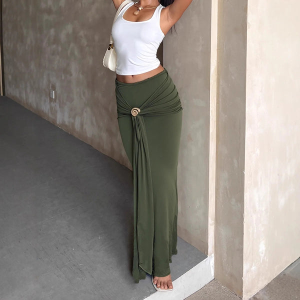 Jupe longue taille basse Lily