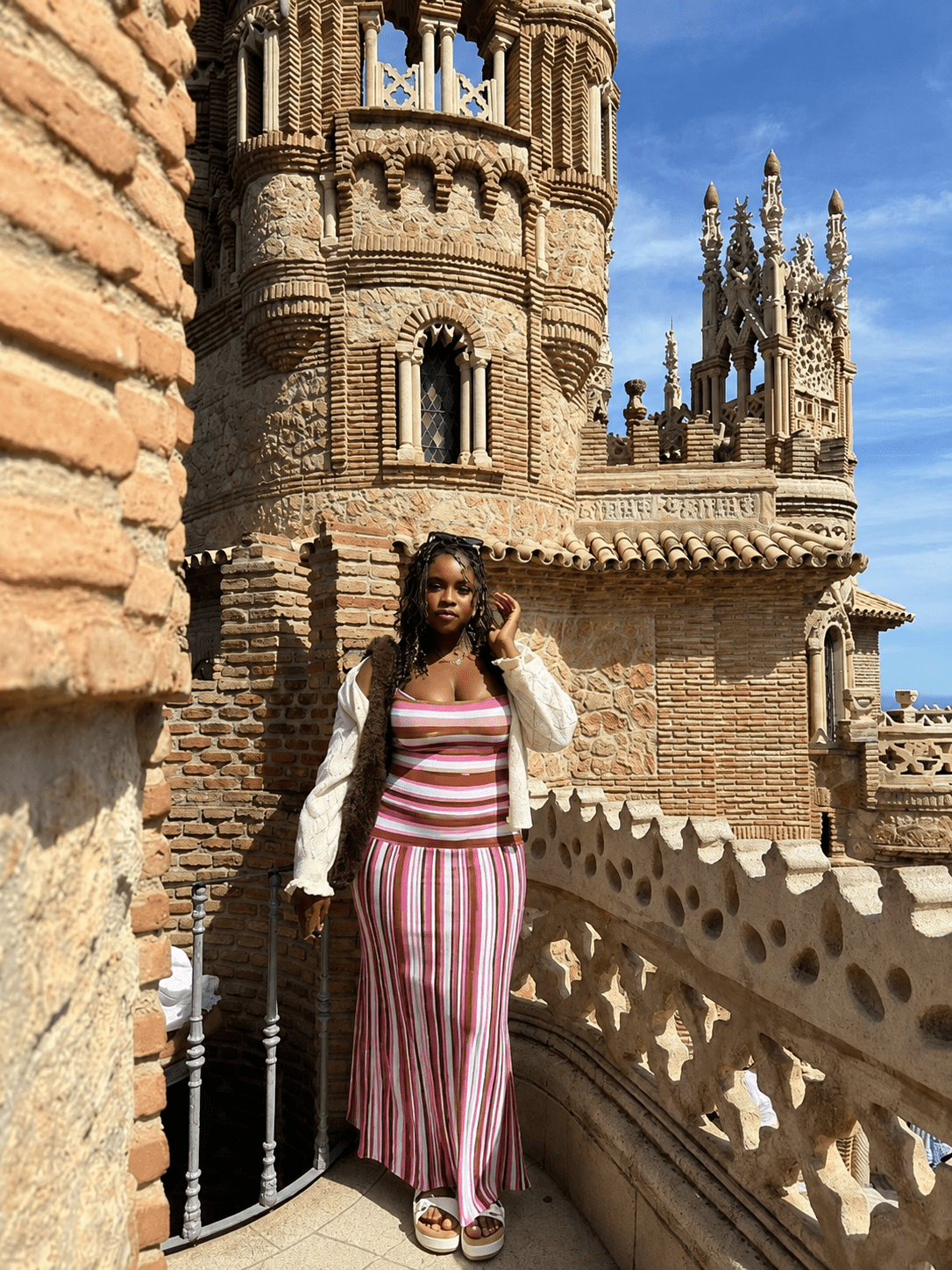Robe longue Lily rayée sans bretelles