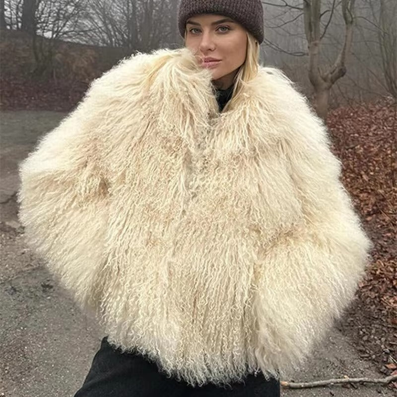 Manteau douillet en fausse fourrure Liza