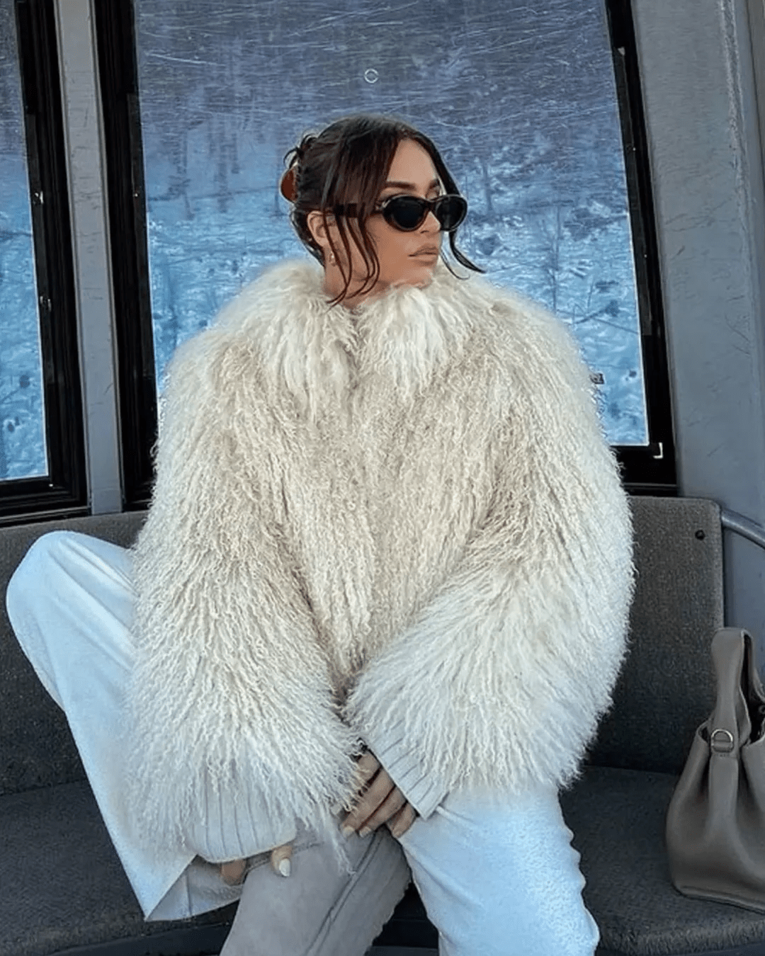 Manteau douillet en fausse fourrure Liza