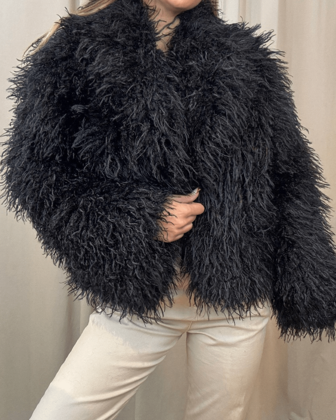 Manteau douillet en fausse fourrure Liza