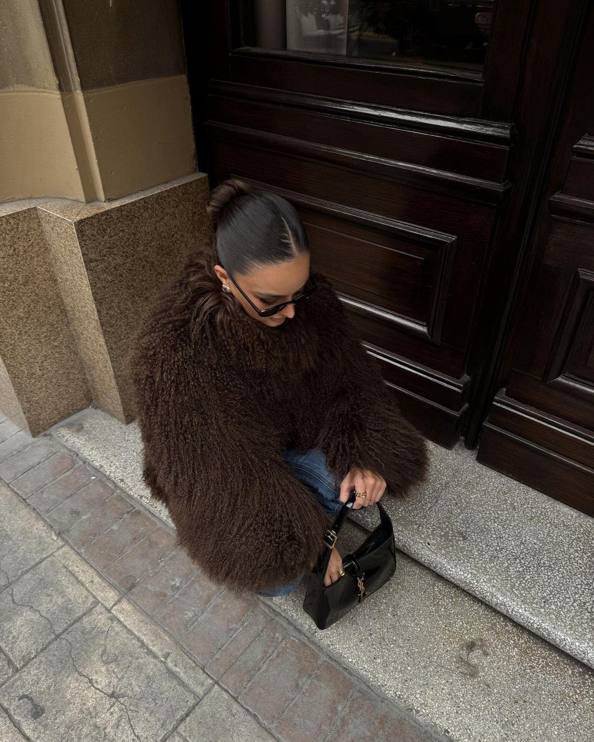 Manteau douillet en fausse fourrure Liza