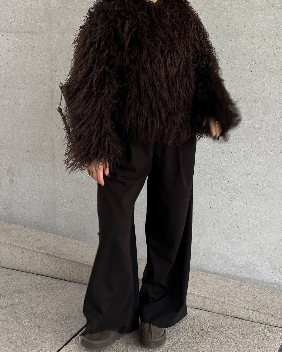 Manteau douillet en fausse fourrure Liza