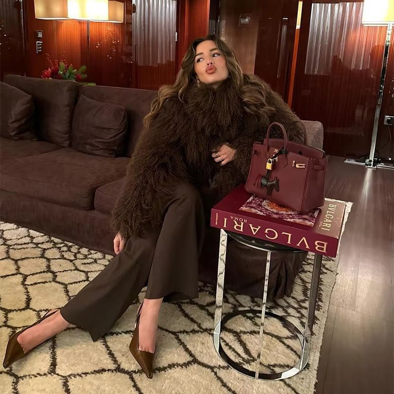 Manteau douillet en fausse fourrure Liza