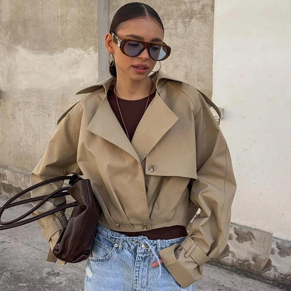 Trench court Lola plissé