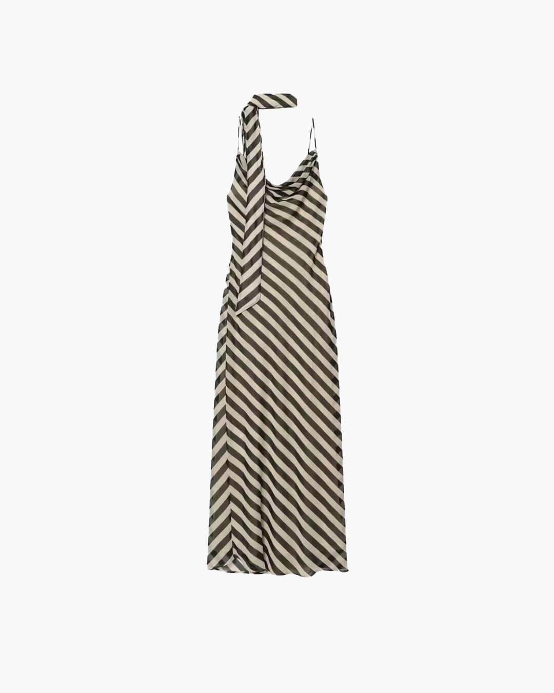 Robe longue façon foulard rayée Lola