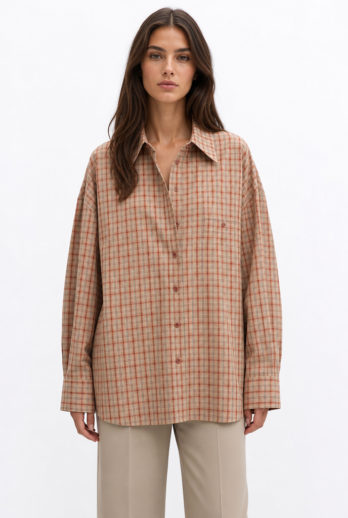 Chemise oversize à carreaux Fenna