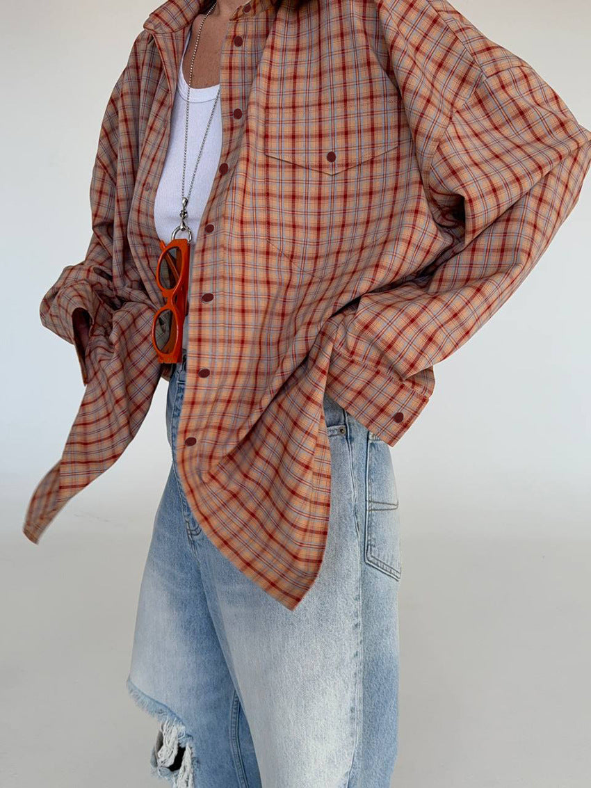 Chemise oversize à carreaux Fenna