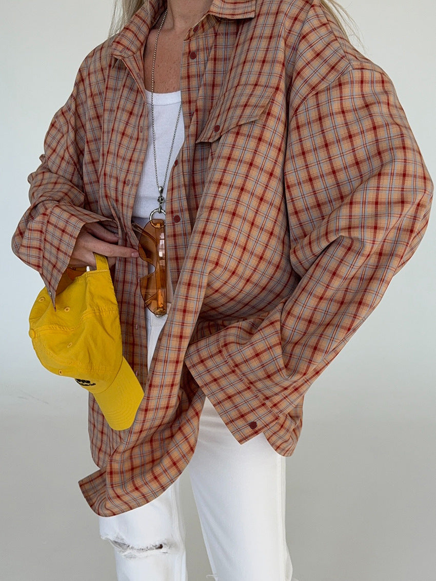 Chemise oversize à carreaux Fenna