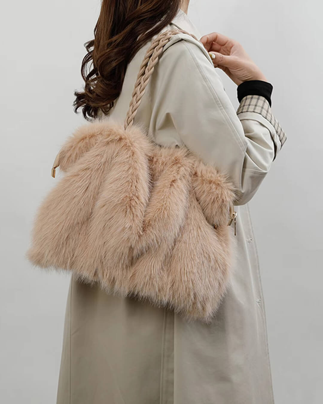 Sac cabas Loreen en fausse fourrure