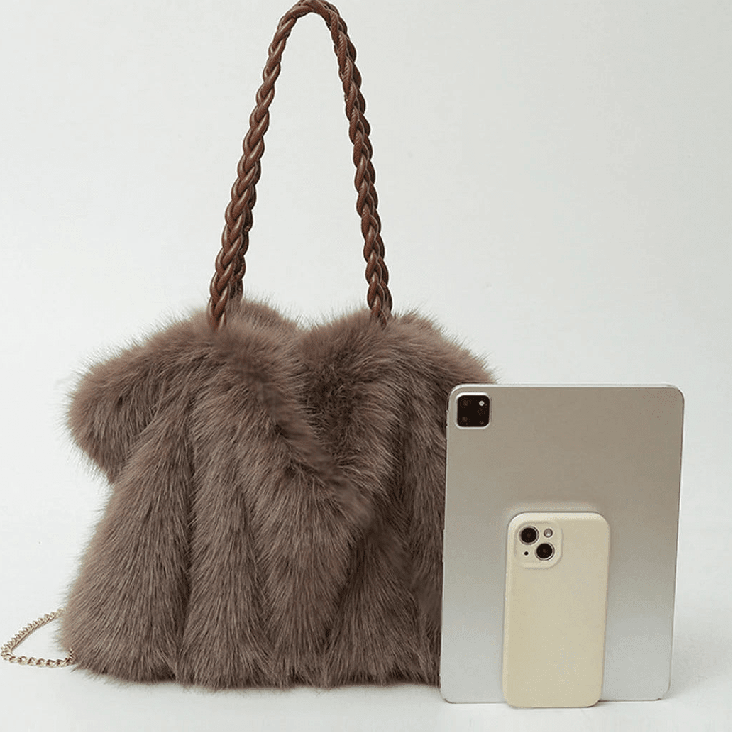 Sac cabas Loreen en fausse fourrure