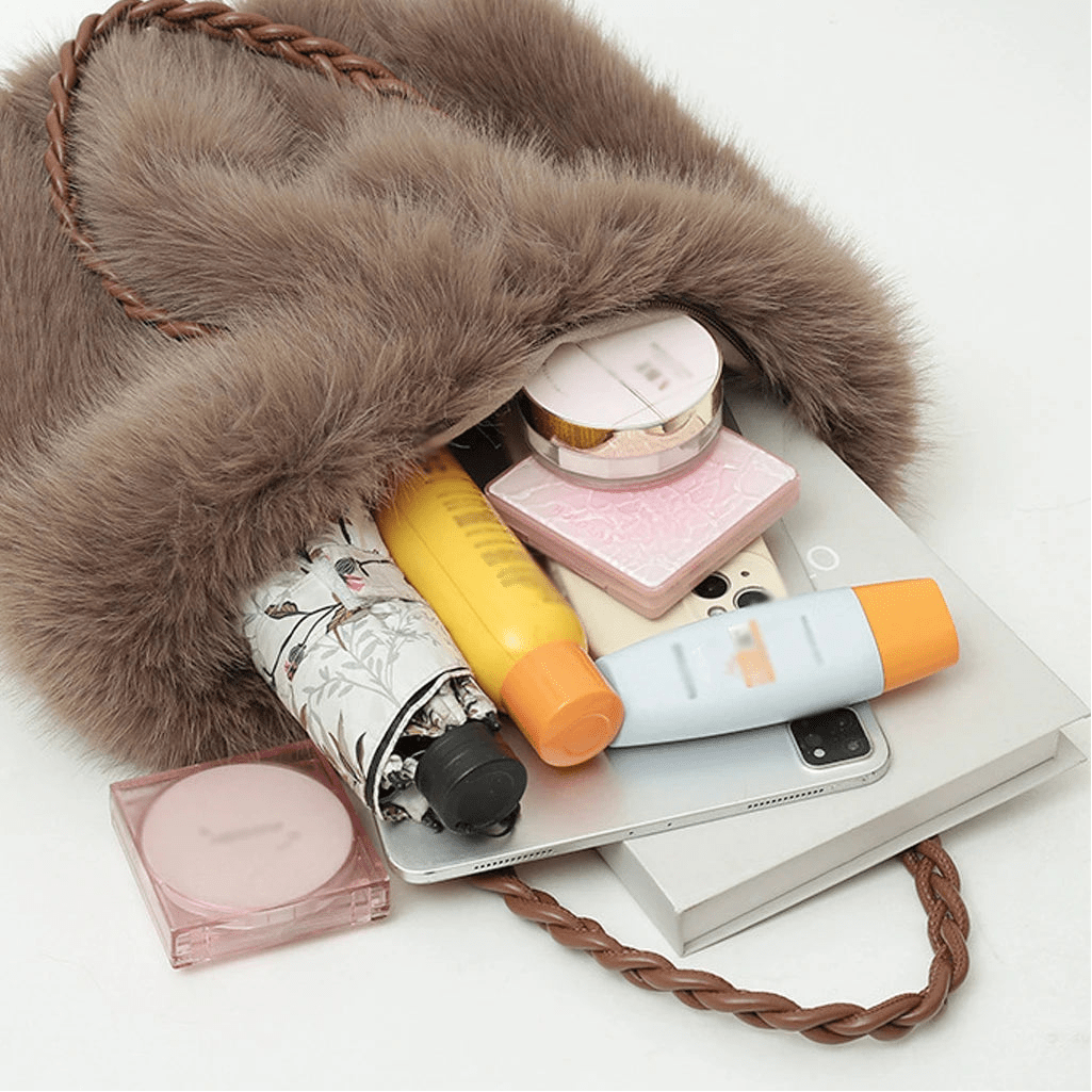 Sac cabas Loreen en fausse fourrure