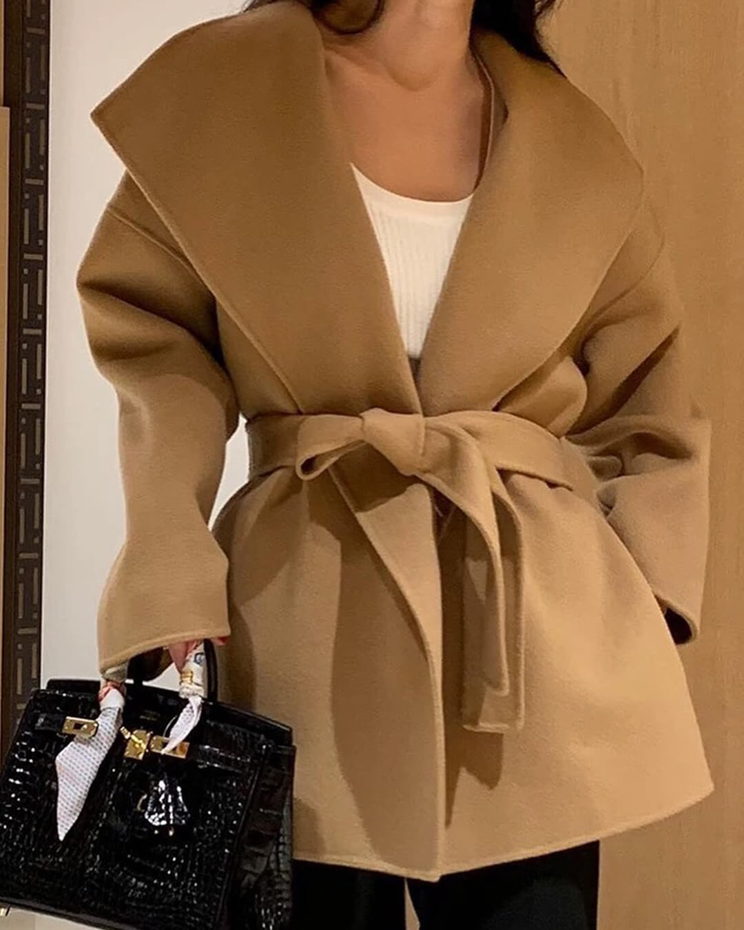 Manteau portefeuille ceinturé Lorelie