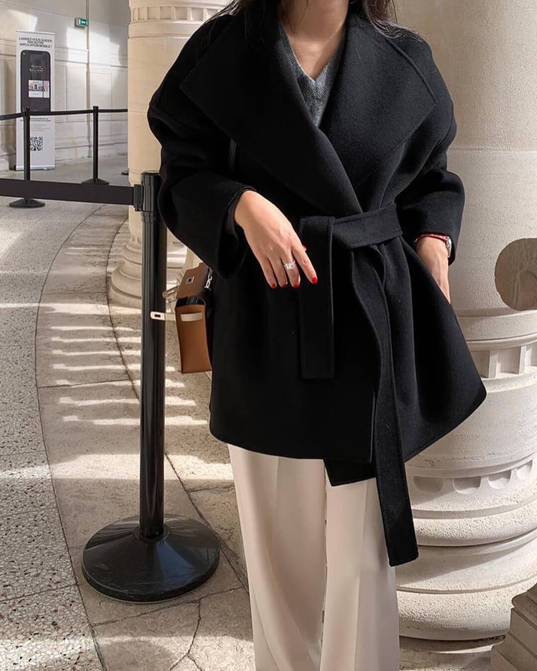 Manteau portefeuille ceinturé Lorelie