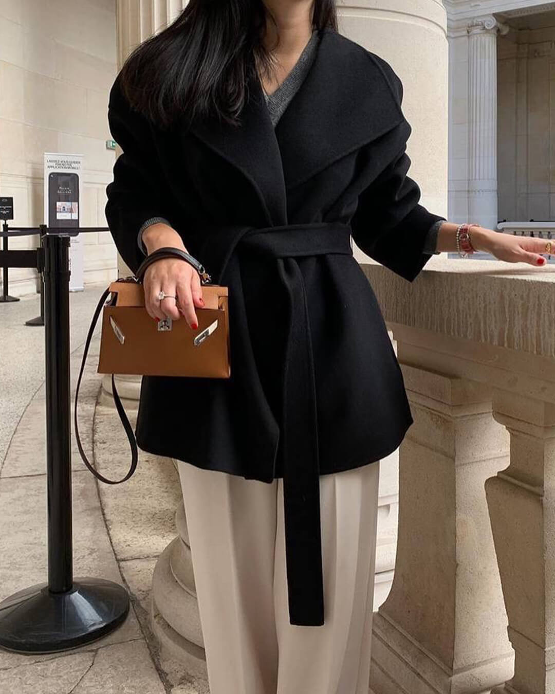 Manteau portefeuille ceinturé Lorelie