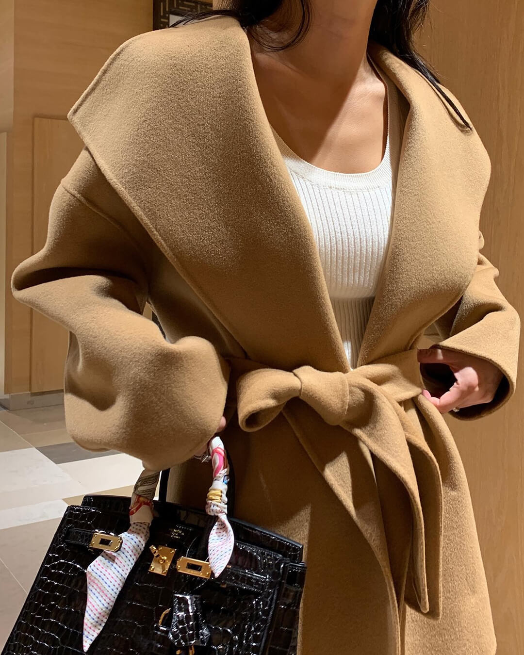 Manteau portefeuille ceinturé Lorelie
