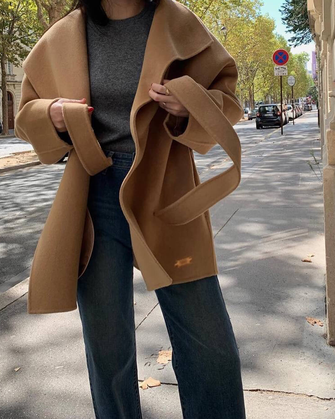 Manteau portefeuille ceinturé Lorelie