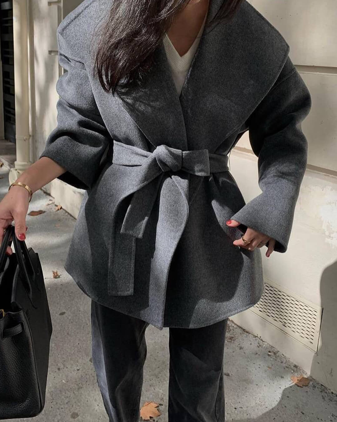 Manteau portefeuille ceinturé Lorelie
