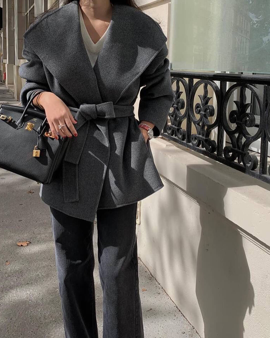 Manteau portefeuille ceinturé Lorelie