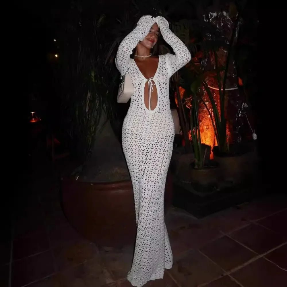Robe de plage en crochet ajouré Lori