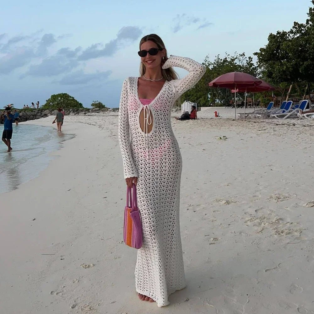 Robe de plage en crochet ajouré Lori