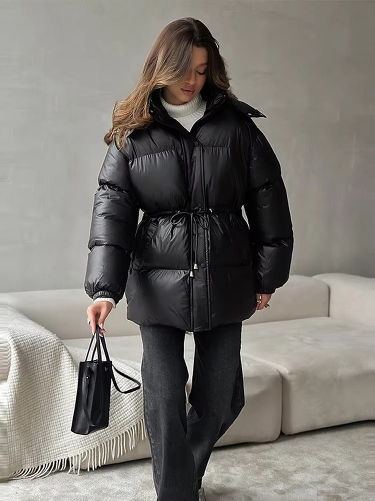 Manteau matelassé Lorie à capuche et cordon de serrage