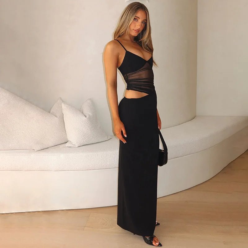 Robe longue ajourée transparente Lorraine