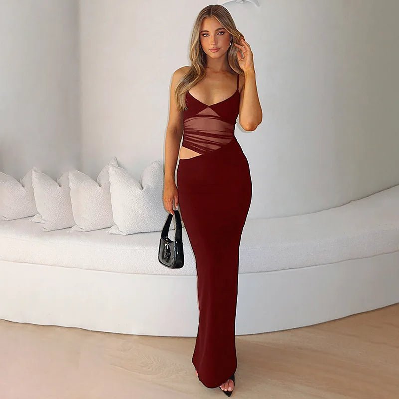 Robe longue ajourée transparente Lorraine