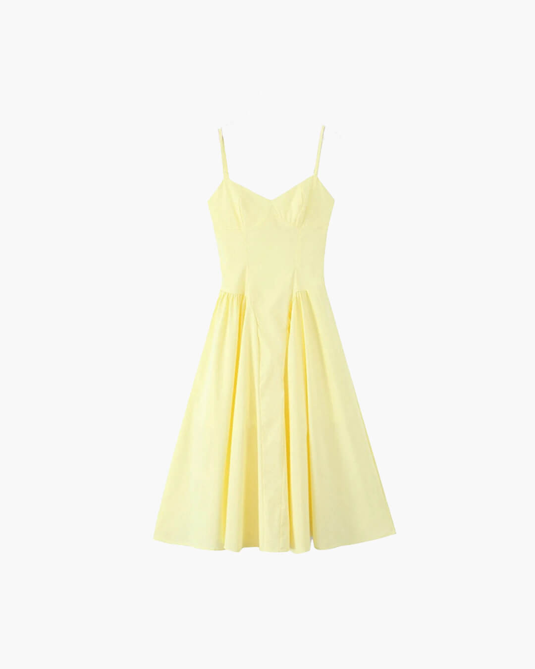 Robe midi Luciana à bretelles et corsage