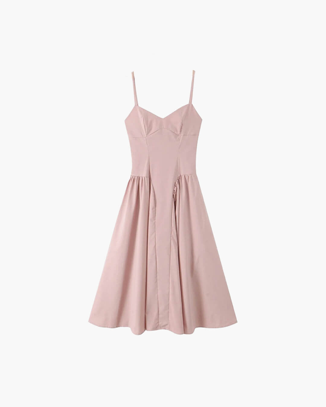 Robe midi Luciana à bretelles et corsage
