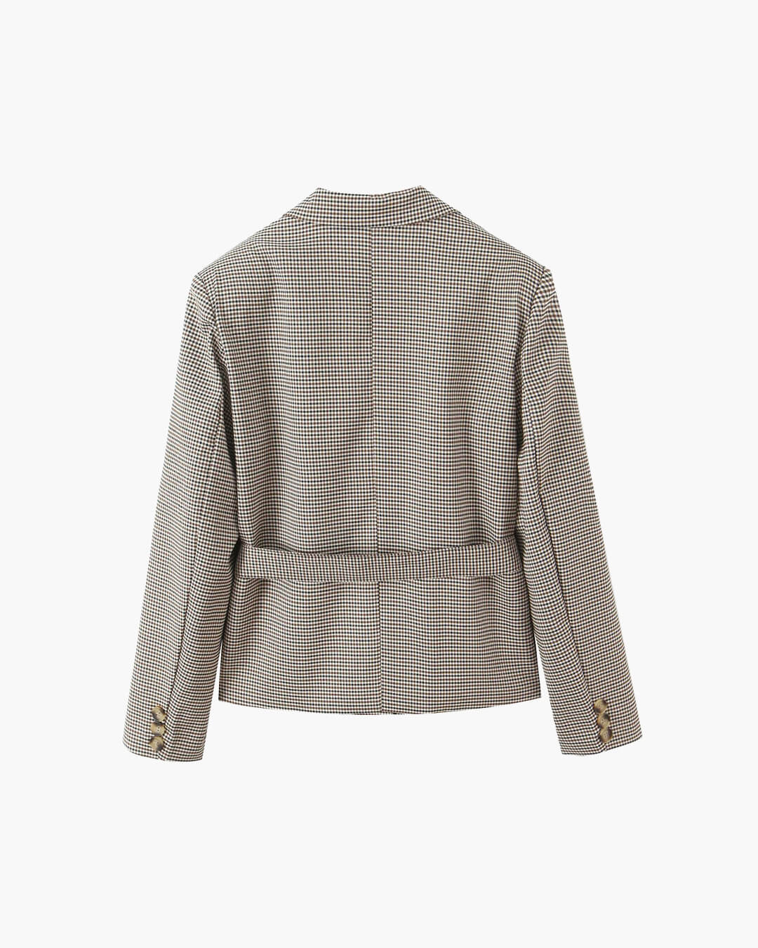 Combinaison-short Lucy pied-de-poule avec ceinture