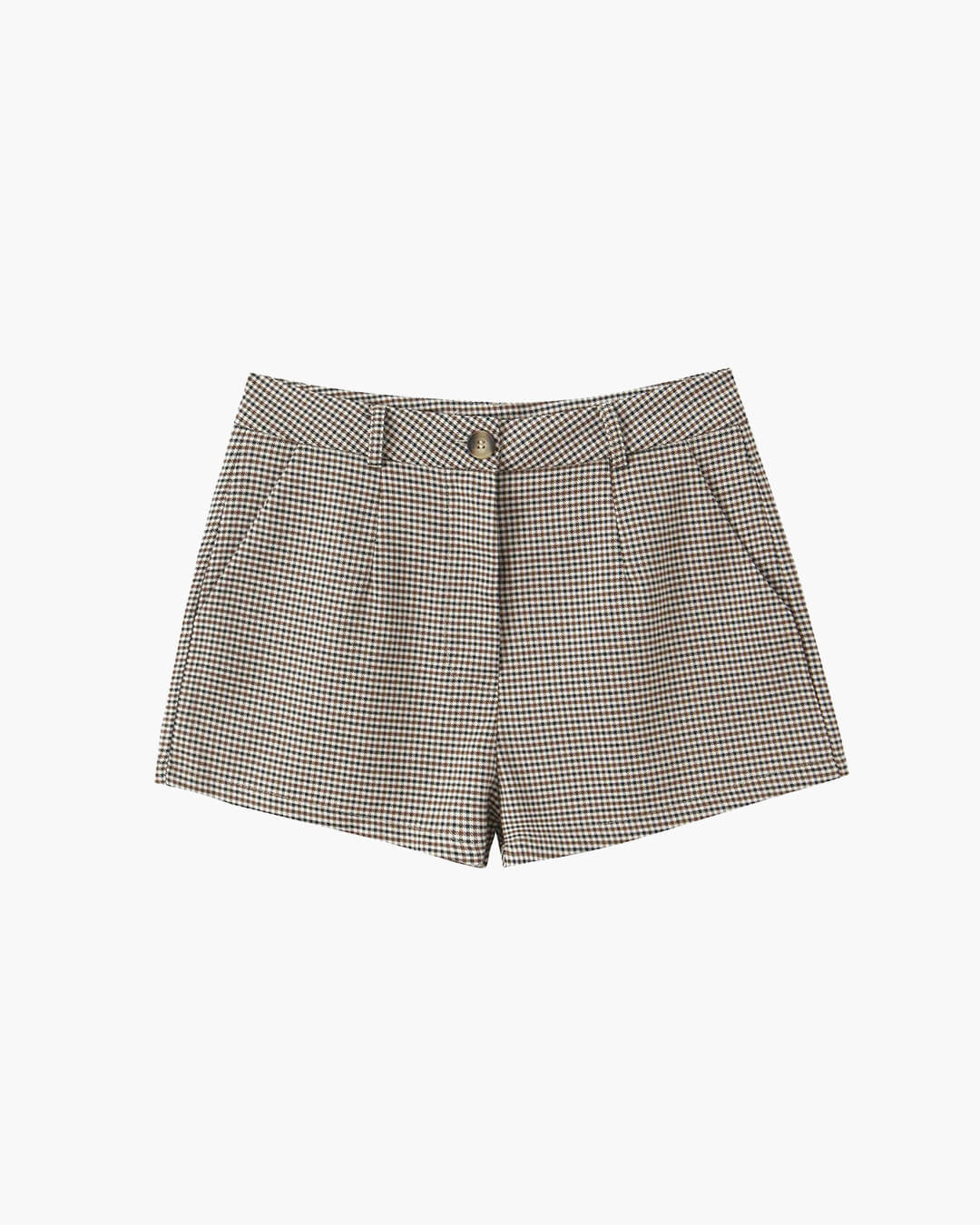 Combinaison-short Lucy pied-de-poule avec ceinture