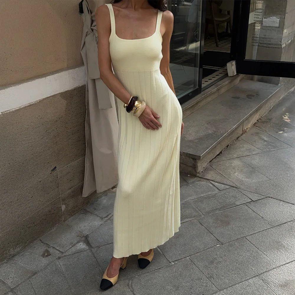Robe tricotée à bretelles Lucy