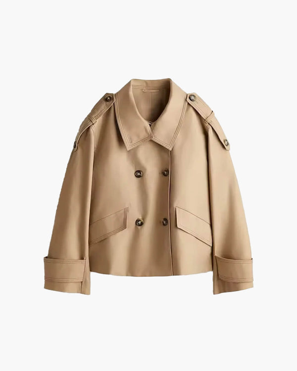 Trench-coat court à col montant Lucy