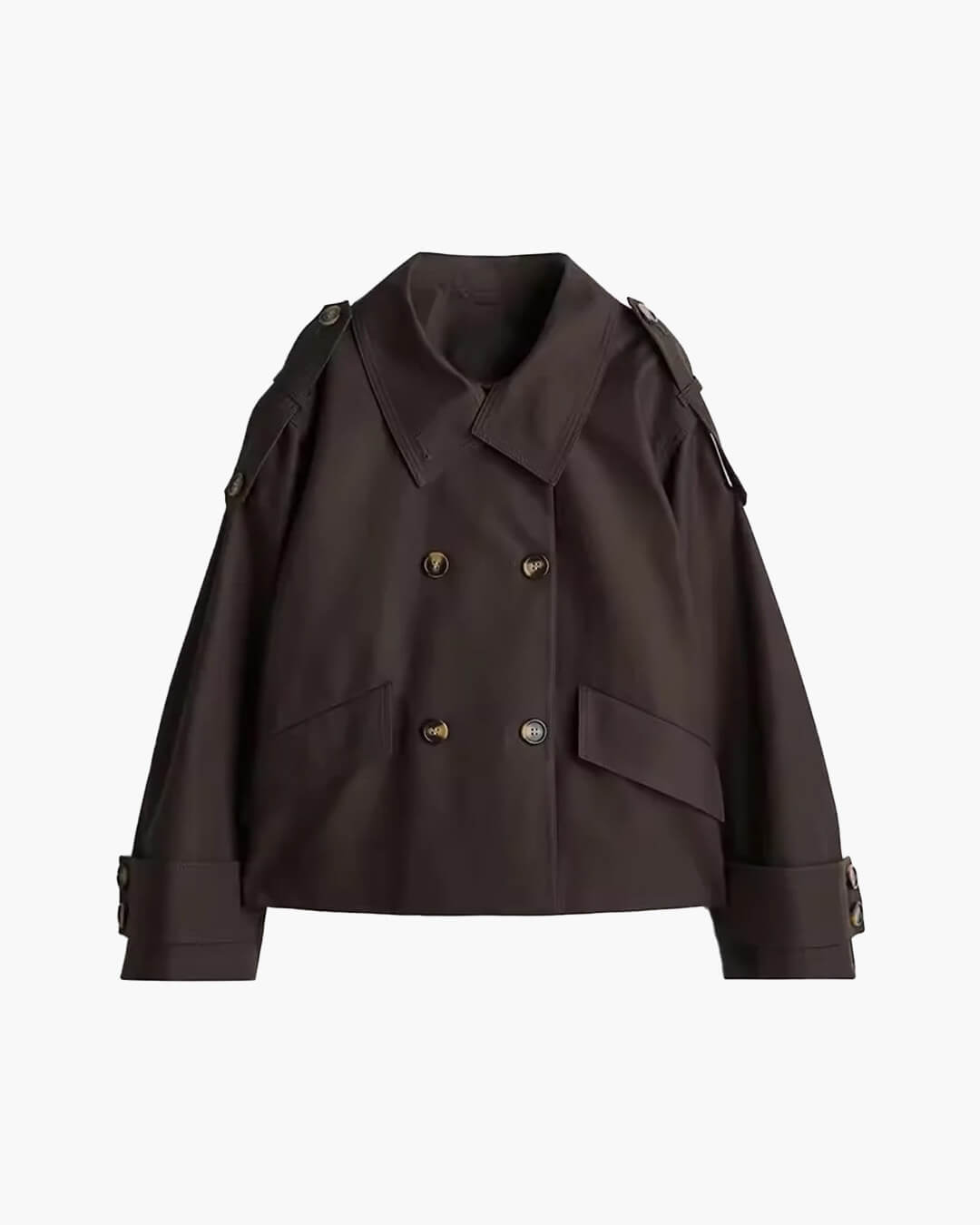 Trench-coat court à col montant Lucy