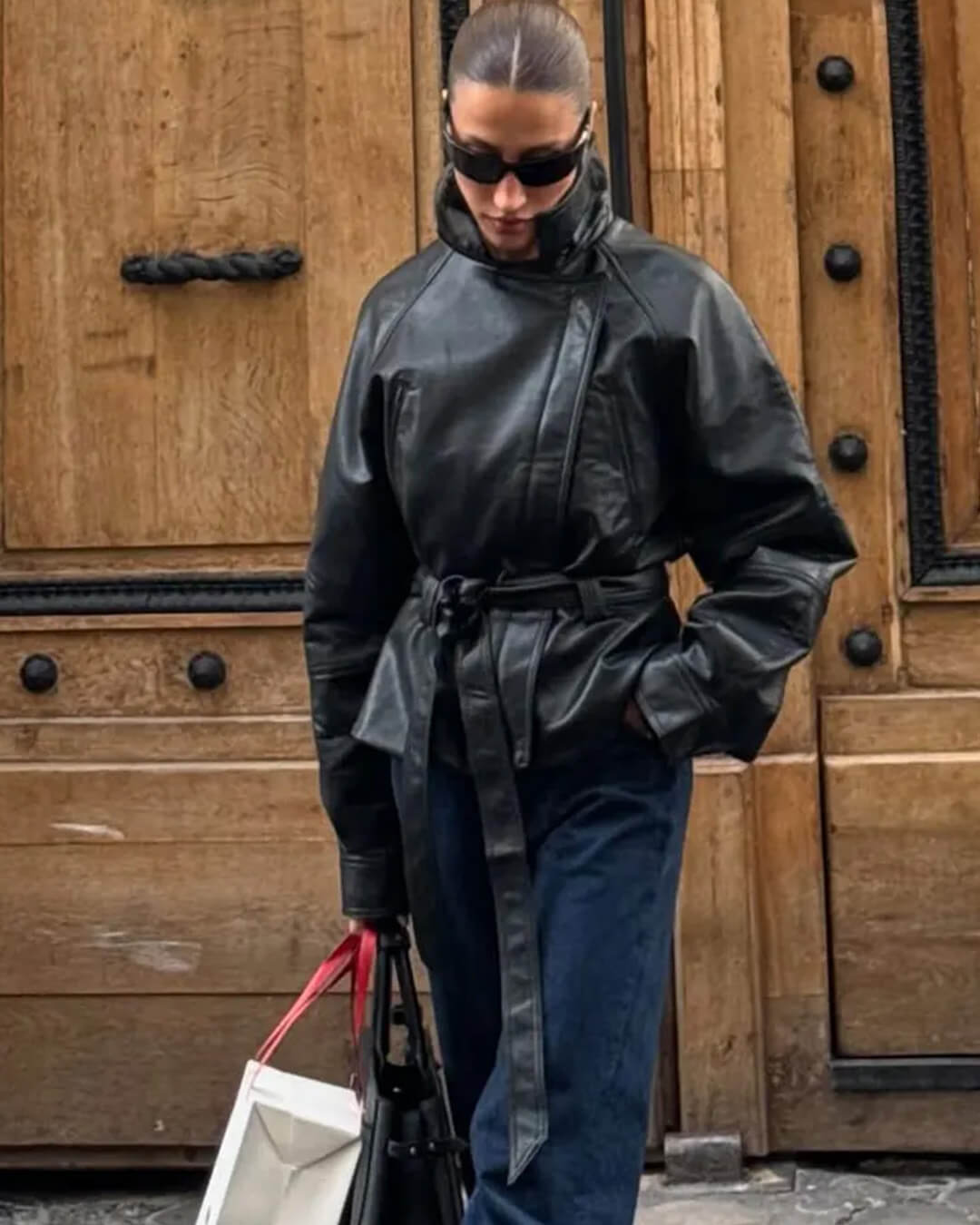 Veste de motard Maggie en similicuir