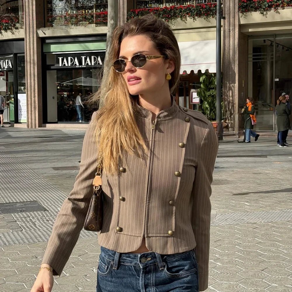 Blazer Mara rayé zippé