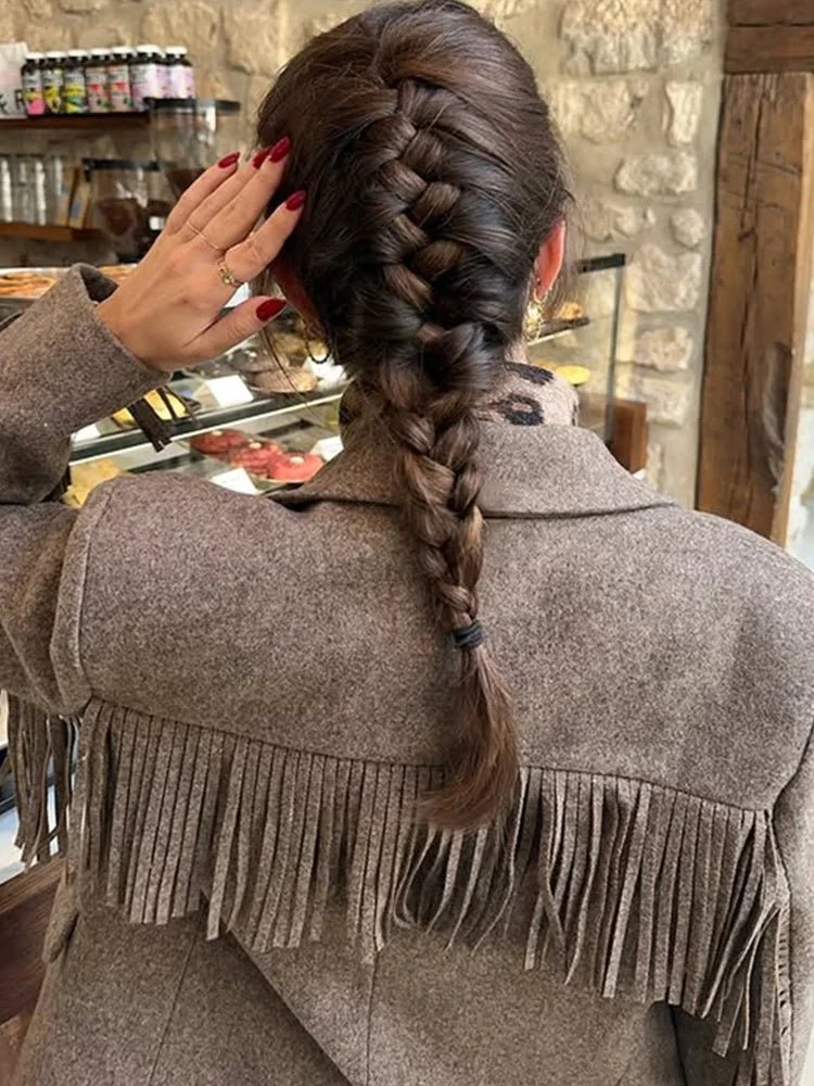 Veste blazer à franges Marcelle