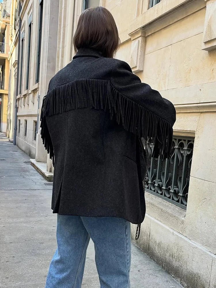Veste blazer à franges Marcelle