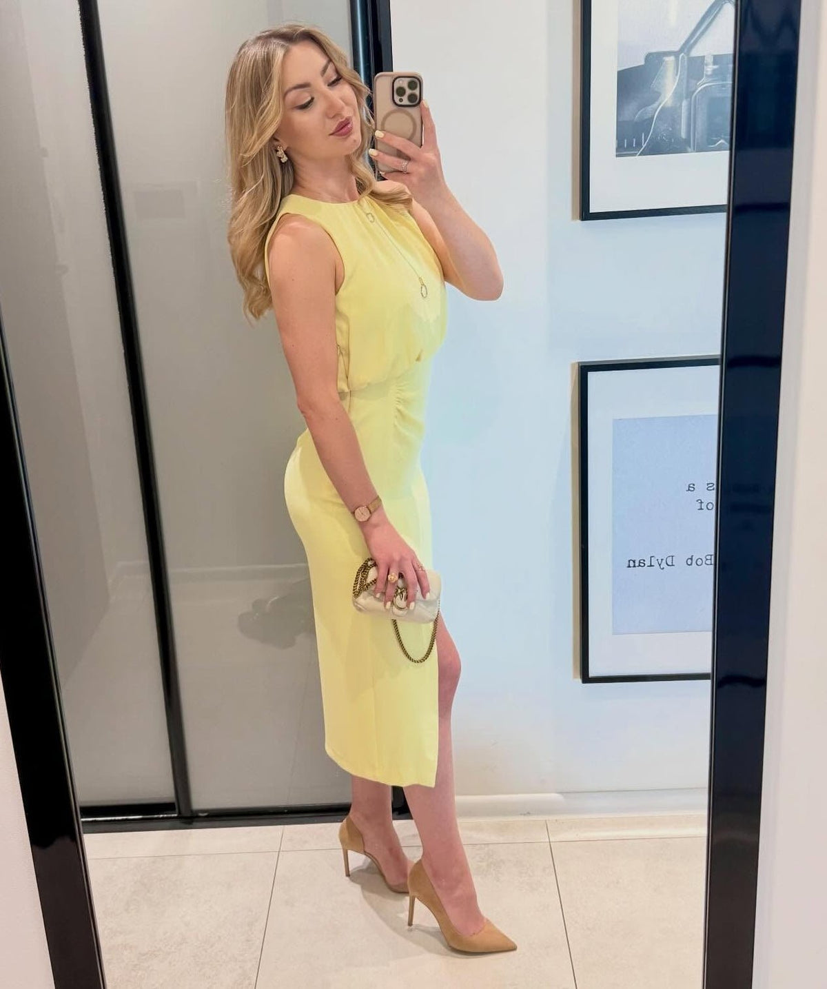 Robe midi sans manches Maren