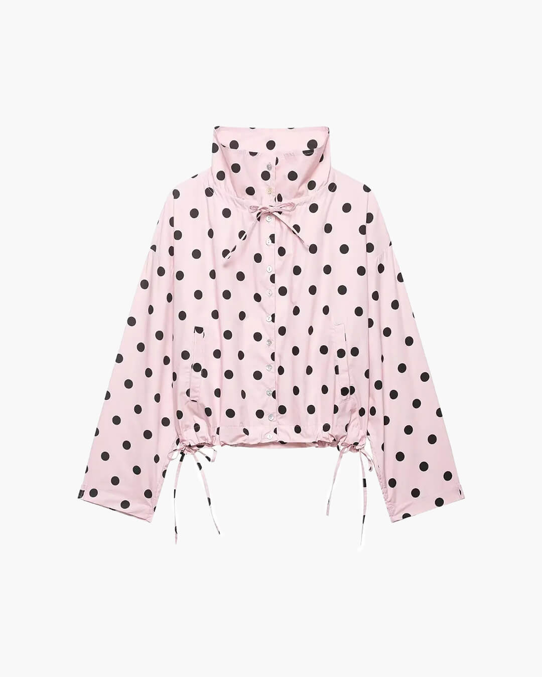 Veste Margaret à pois avec cordon de serrage