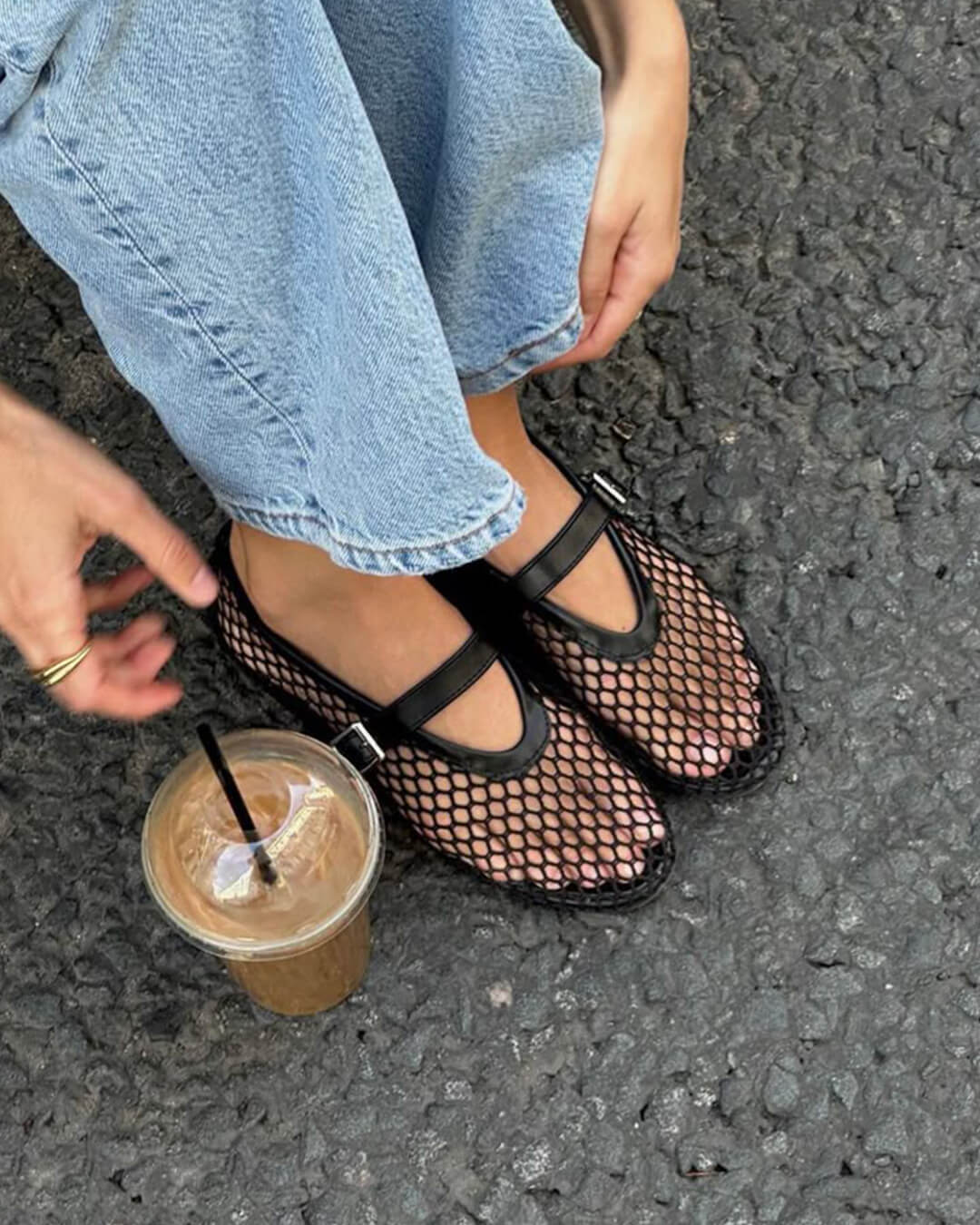 Ballerines en mesh Margaux