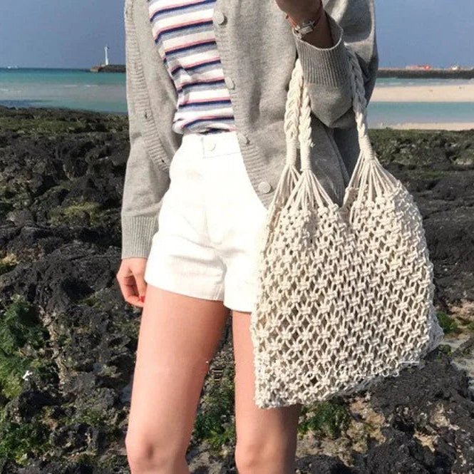 Sac cabas de plage tressé Margot