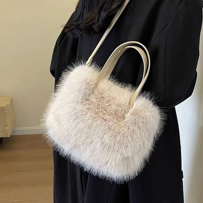 Sac bandoulière Maricar en fausse fourrure