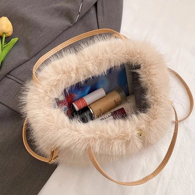Sac bandoulière Maricar en fausse fourrure