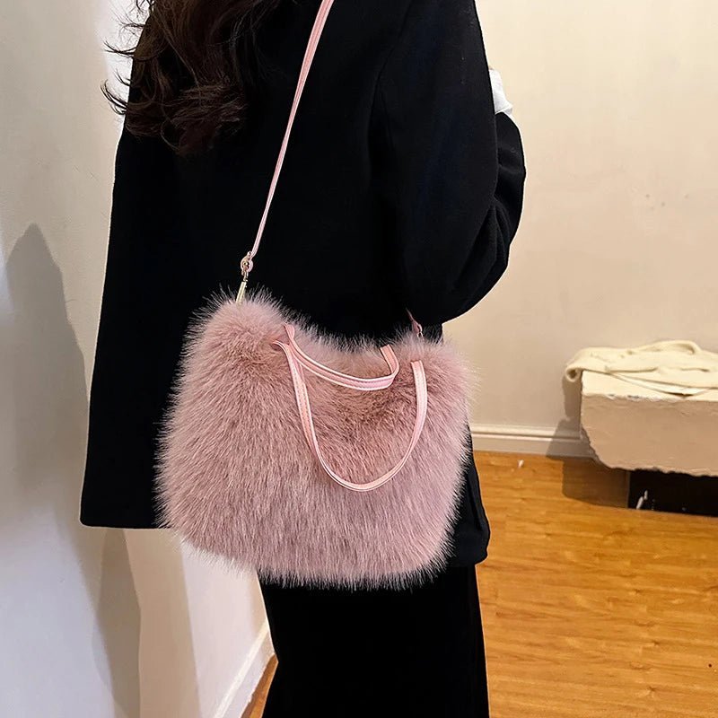 Sac bandoulière Maricar en fausse fourrure