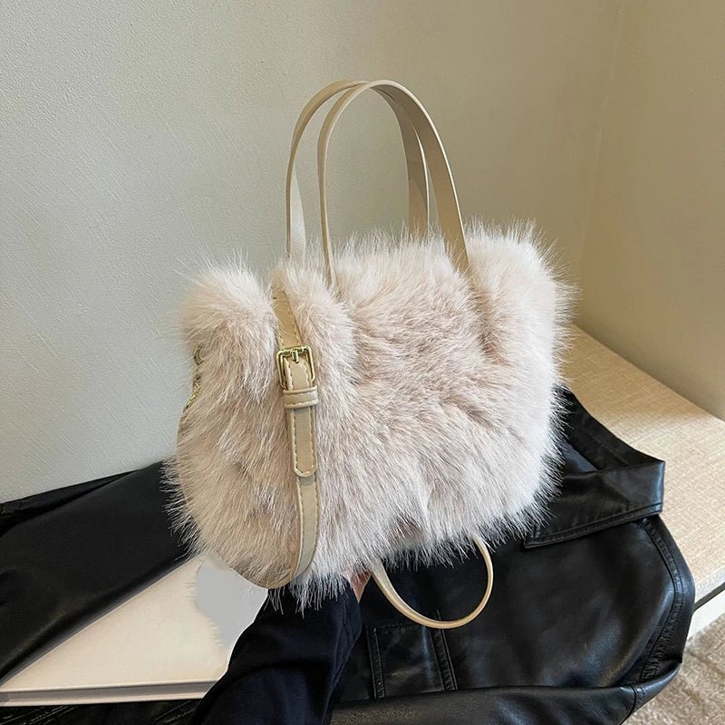 Sac bandoulière Maricar en fausse fourrure