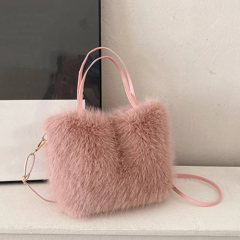 Sac bandoulière Maricar en fausse fourrure
