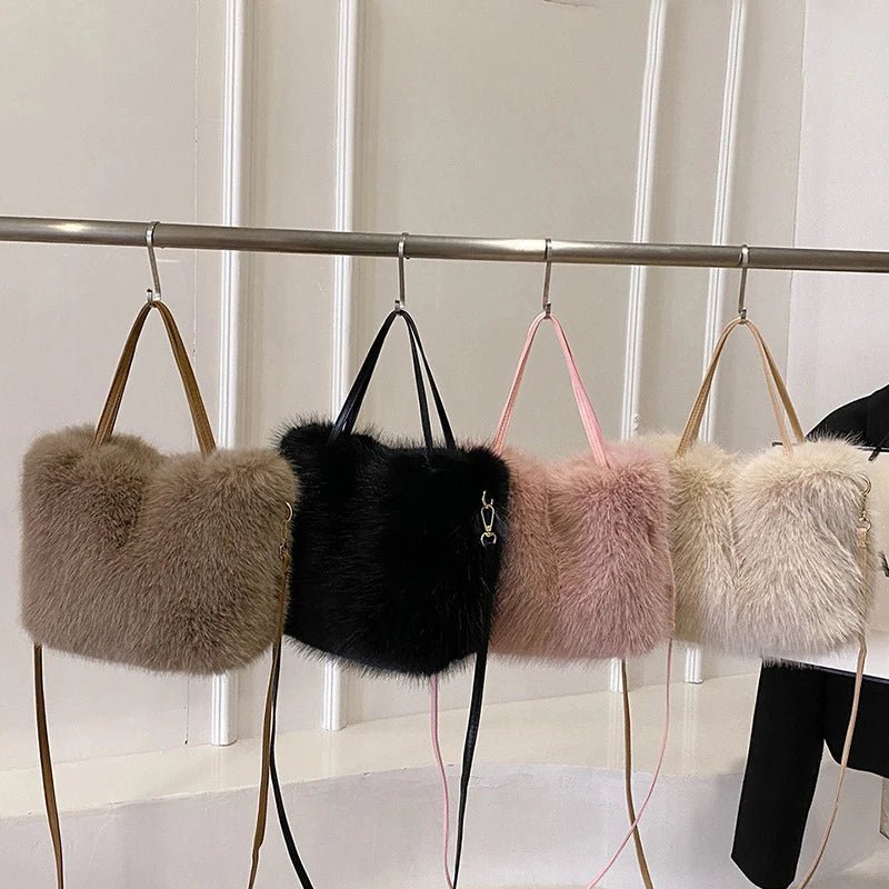 Sac bandoulière Maricar en fausse fourrure