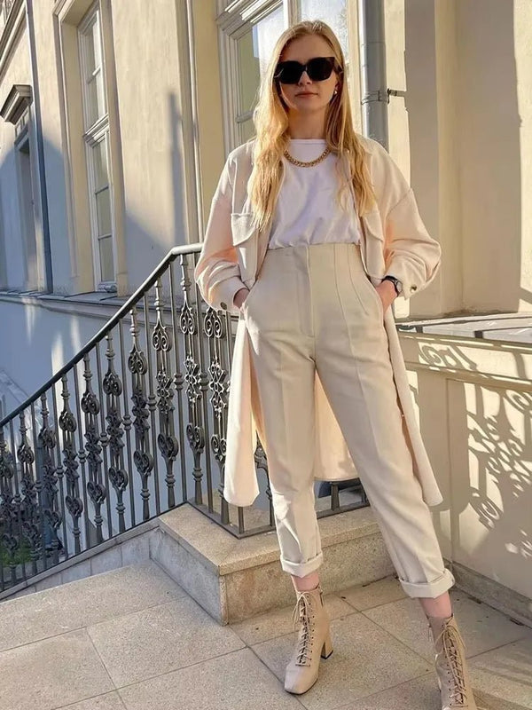 Pantalon cigarette Maricar taille haute